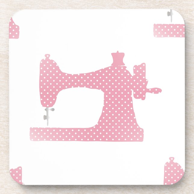 pink sewing machine coaster (Front)