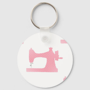 pink sewing machine key ring