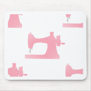 pink sewing machine mouse mat