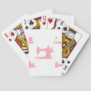 pink sewing machine playing cards