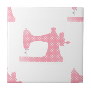 pink sewing machine tile