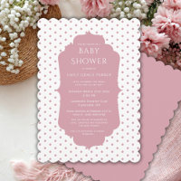 Pink Shabby Chic Polkadot Baby Girl Shower