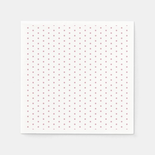 Pink Shabby Chic Polkadot Baby Girl Shower Napkin (Front)