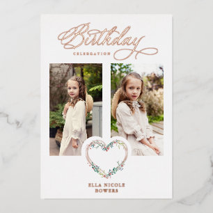 Pink Shades Birthday 2 Photos Floral Heart