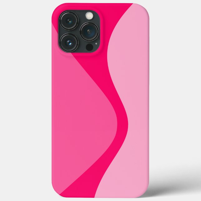 Pink Shades Curved Geometric Shapes Case-Mate iPhone Case (Back)