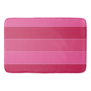 Pink Shades of Hawaii Stripes Bath Mat