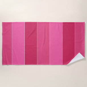 Pink Shades of Hawaii Stripes Beach Towel