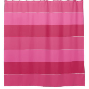 Pink Shades of Hawaii Stripes Shower Curtain