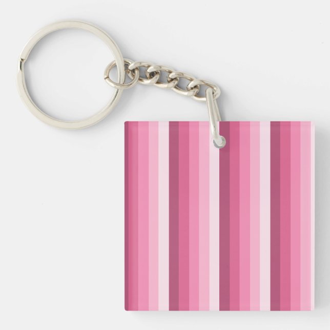 Pink shadow stripes key ring (Front)