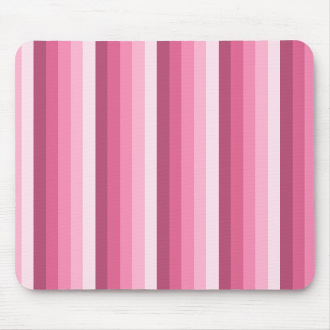 Pink shadow stripes mouse mat (Front)