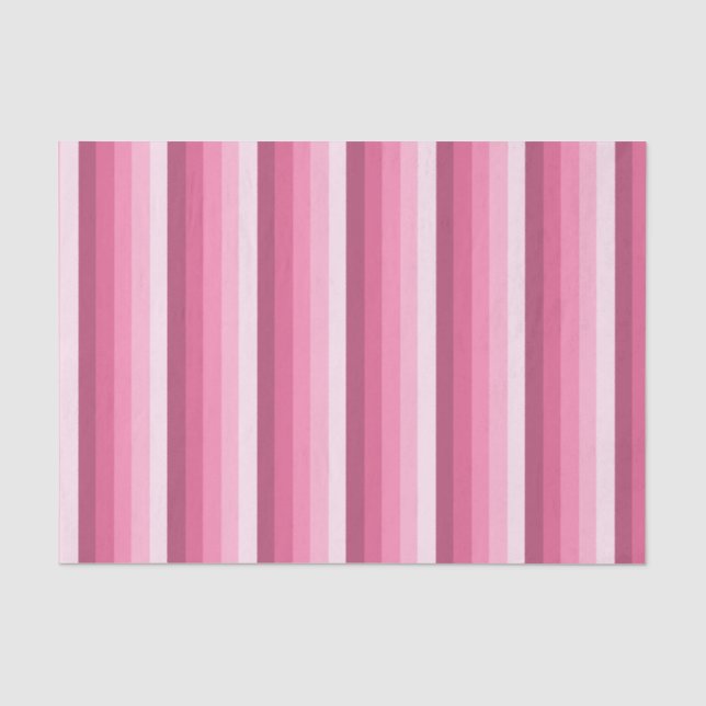 Pink shadow stripes tissue paper (Front)