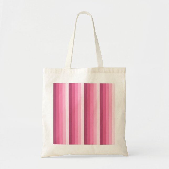Pink shadow stripes tote bag (Front)