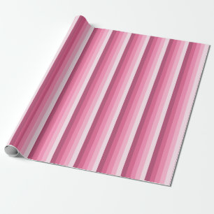 Pink shadow stripes wrapping paper
