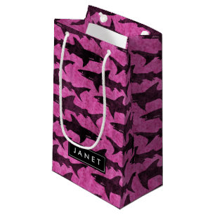 Pink Shark Bag with Name Label