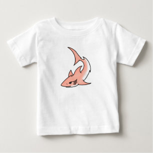pink shark week cartoon tattoo art ocean animal baby T-Shirt