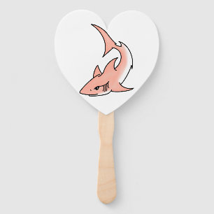 pink shark week cartoon tattoo art ocean animal  hand fan