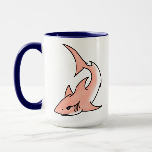 pink shark week cartoon tattoo art ocean animal mug