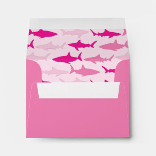 Pink Sharks Cute Kid's Envelope