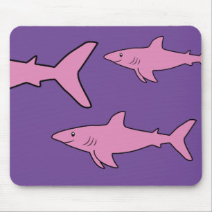 Pink Sharks Mouse Mat