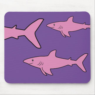 Pink Sharks Mouse Mat