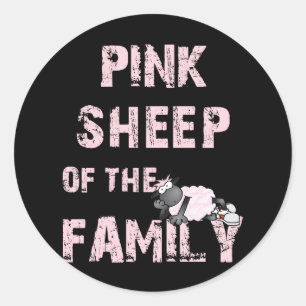 Pink Sheep Classic Round Sticker