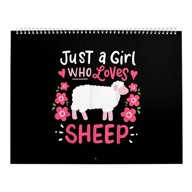 Pink Sheep | Just A Girl Who Loves Sheep Gift Calendar (Cover)