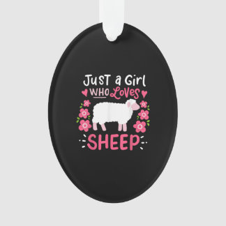 Pink Sheep | Just A Girl Who Loves Sheep Gift Ornament