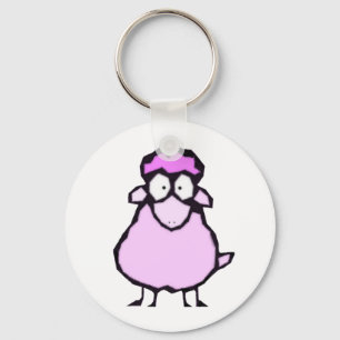 Pink Sheep Keychain