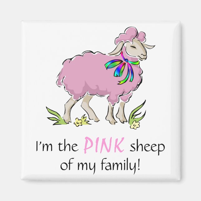 Pink Sheep of the Family Magnet (Front)