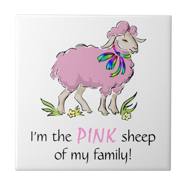 Pink Sheep of the Family Tile (Front)