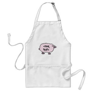 Pink Sheep, <YOUR TEXT> Standard Apron