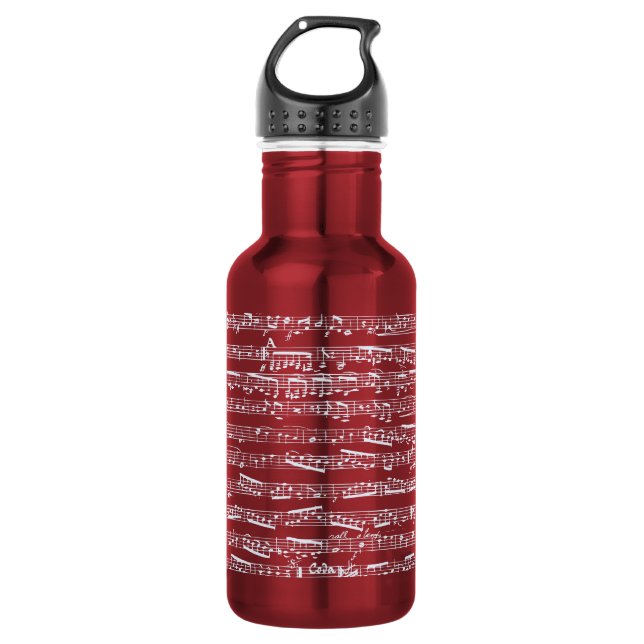 Pink Sheet Music 532 Ml Water Bottle (Front)