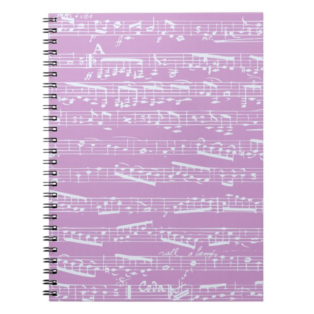 Pink Sheet Music Notebook (Front)