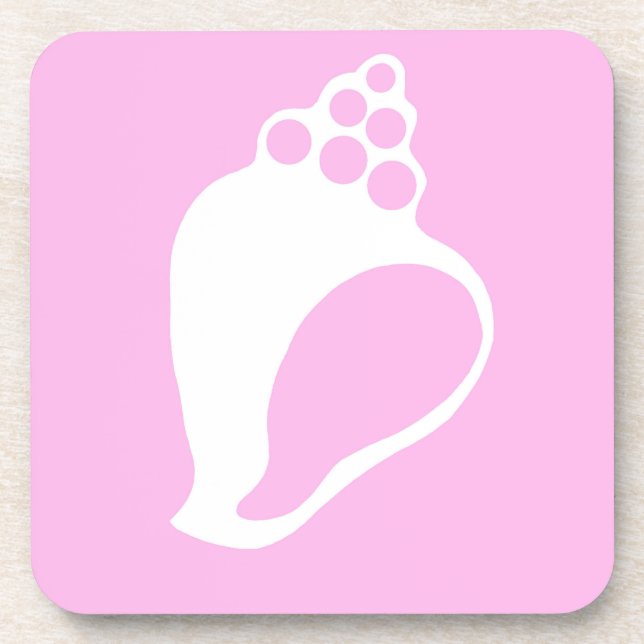 Pink Shell Coaster (Front)
