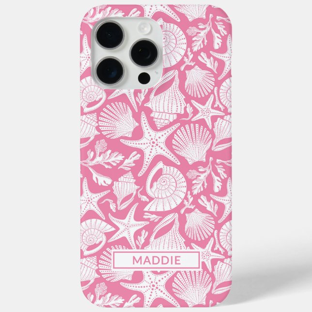 Pink Shells Personalized Case-Mate iPhone Case (Back)