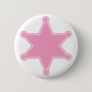 Pink Sheriff Badge - Design Your Own Button