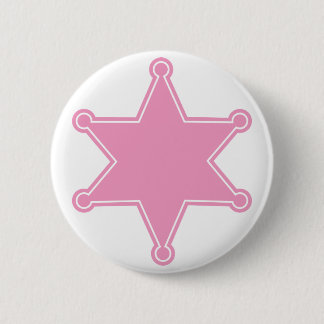 Pink Sheriff Badge - Design Your Own Button
