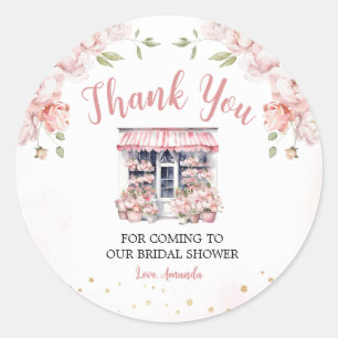 Pink She's Off The Market Bridal Shower Thank You Classic Round Sticker
