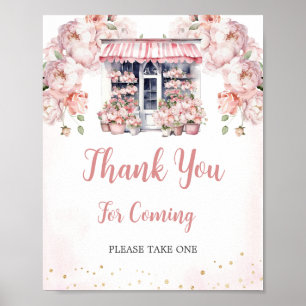 Pink She's Off The Market Bridal Shower Thank You Poster