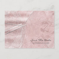 Pink Shimmer Crystal Glass Glam Save the Date