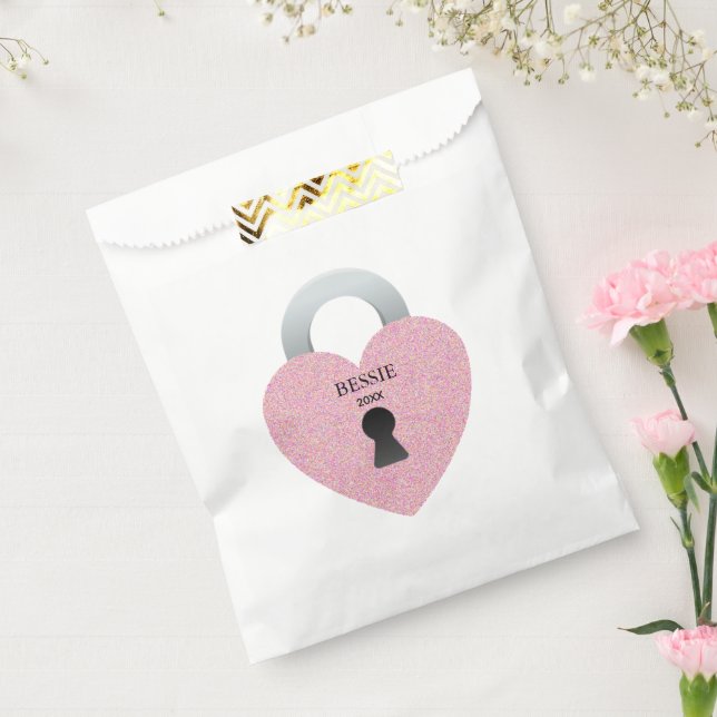 Pink Shimmer Shower Celebrate Bridal Party Favour Bags (Sealed)