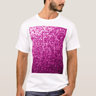 Pink shimmer, silver, black sequins T-Shirt
