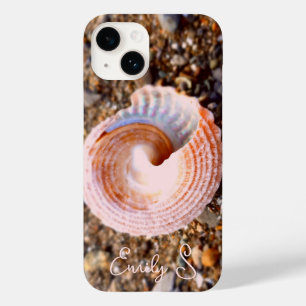 PINK SHINY SHELL STONY SEASHELL BEACH NATURE PHOTO Case-Mate iPhone 14 CASE