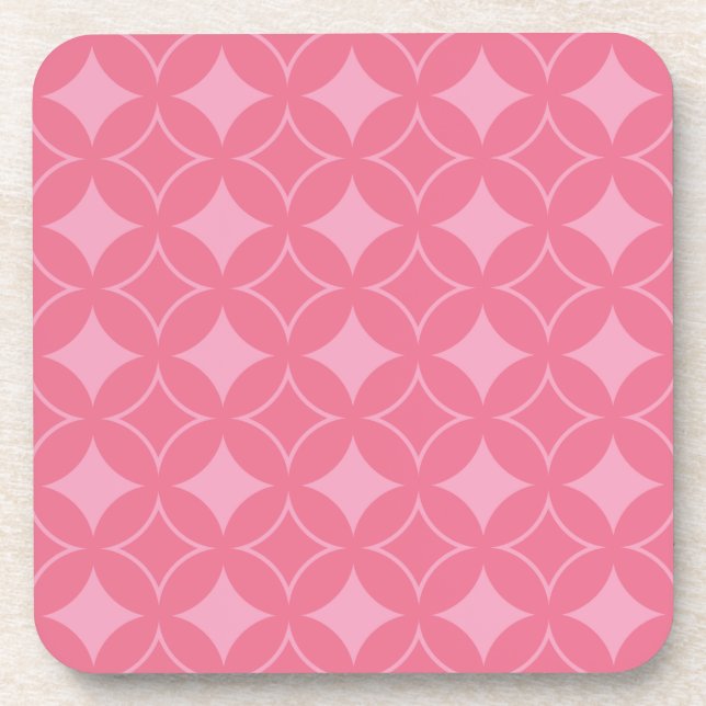 Pink shippo pattern coaster (Front)