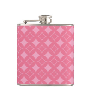 Pink shippo pattern hip flask