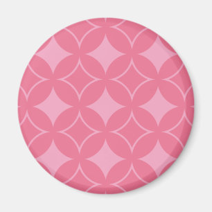 Pink shippo pattern magnet