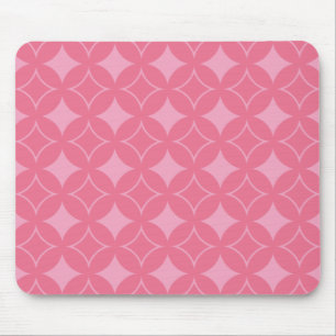 Pink shippo pattern mouse mat