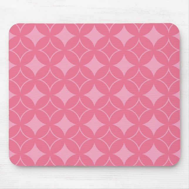 Pink shippo pattern mouse mat (Front)