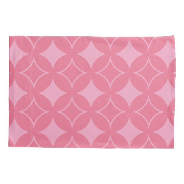Pink shippo pattern pillowcase (Back)