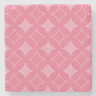 Pink shippo pattern stone coaster